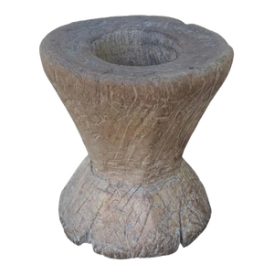 Solid Teak Granary Mortar From Java, Indonesia, C. 1950