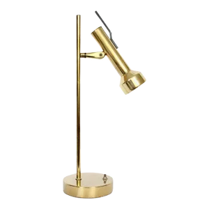 Gerald Thurston for Lightolier Style Adjustable Bright Brass Desk Lamp, 1960s
