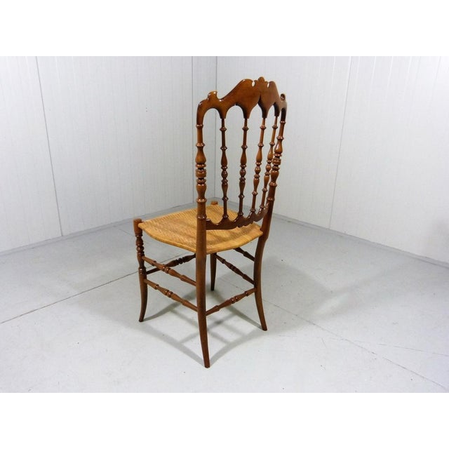 Wooden Chiavari Chair with Caned Seat, 1960s For Sale - Image 4 of 12