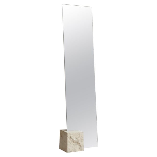 Mirror in Limestone and Glass Sculptural Design by Tommy Hyldahl For Sale - Image 8 of 8