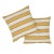 Contemporary Schumacher Isolde Stripe 20" Pillow in Yellow For Sale - Image 3 of 6
