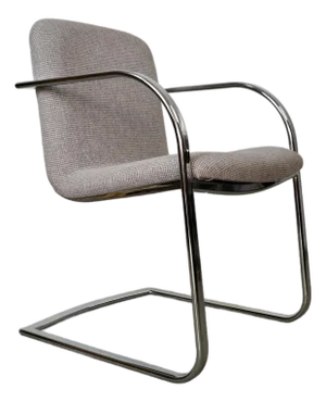 1970’s Mid-Century Modern Milo Baughman Style Chrome Armchair