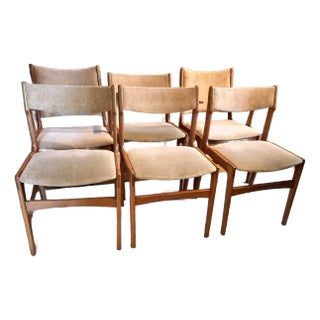 Set of 6 D-Scan Midcentury Dining Chairs Circa 1970 For Sale