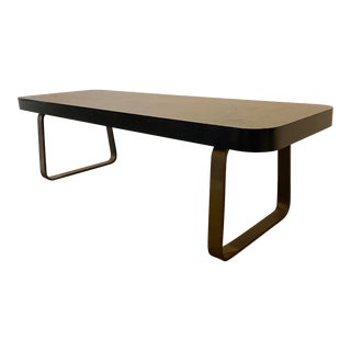 Mid 20th Century Black and Brass Blackman Cruz Coffee Table For Sale