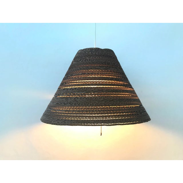Corrugated Cardboard Light Pendent Natural For Sale - Image 9 of 9