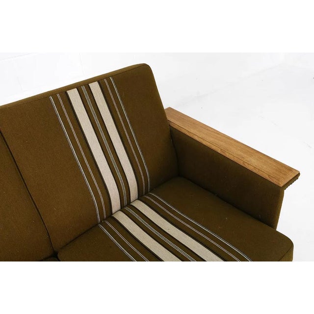 Danish Mid Century Modern Sofa W Straight Paddle Arms For Sale In New York - Image 6 of 16
