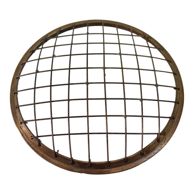 Antique Brass Cage Flower Frog For Sale