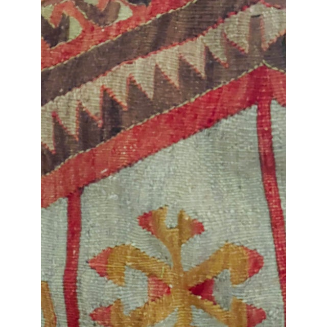 Antique Kilim Turkish Wool Pillow For Sale - Image 4 of 4
