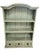 1980s Vintage Rustic French Country Pale Green 3 Drawer Arched Distressed Wall Cabinet Shelving Unit For Sale - Image 5 of 13