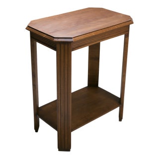 Art Deco French Fluted Side Table, 1930s For Sale