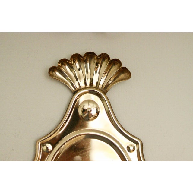 Large Mid-Century Modern Baroque Swedish Brass Sconces, Set of 2 For Sale - Image 5 of 9