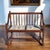 Vintage Spindle Back Wood Settee With Floral Cushions For Sale - Image 15 of 16