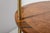 Italian 3 Tier Oval End Table on Casters in Burl Wood & Brass For Sale - Image 4 of 14