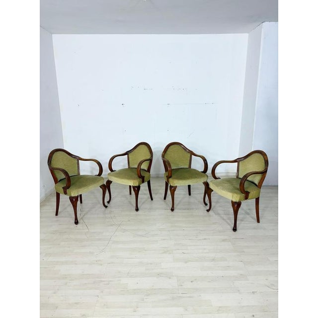 Vintage Chippendale Armchairs, Set of 4 For Sale - Image 3 of 12
