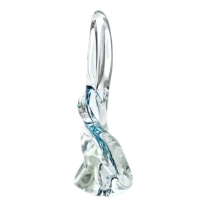 Vintage Large Swirling Blown Glass Abstract Sculpture by Rollin Karg