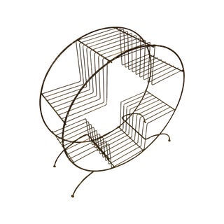 Mid Century Modern Wire Plant Stand Shelf For Sale