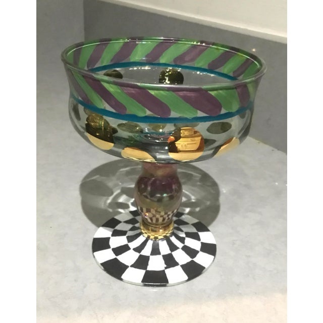 Mackenzie Childs 1990s Mackenzie Childs Champagne Glasses, a Pair For Sale - Image 4 of 6