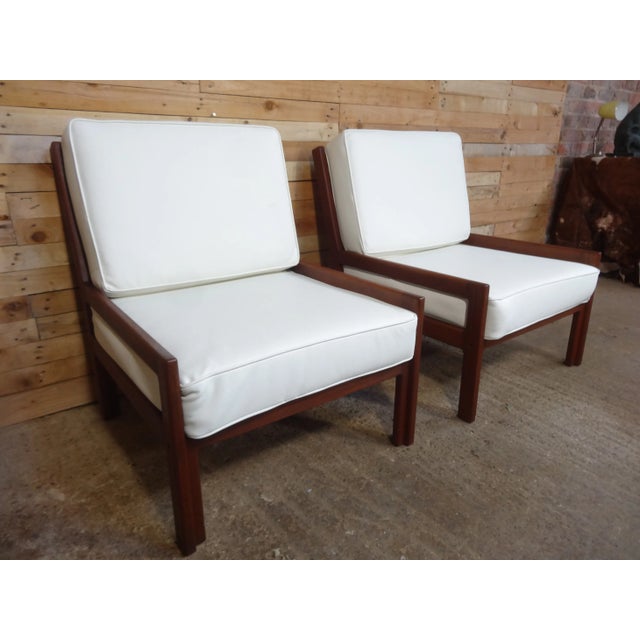 Teak Armchair in Leather, 1960s For Sale - Image 10 of 10