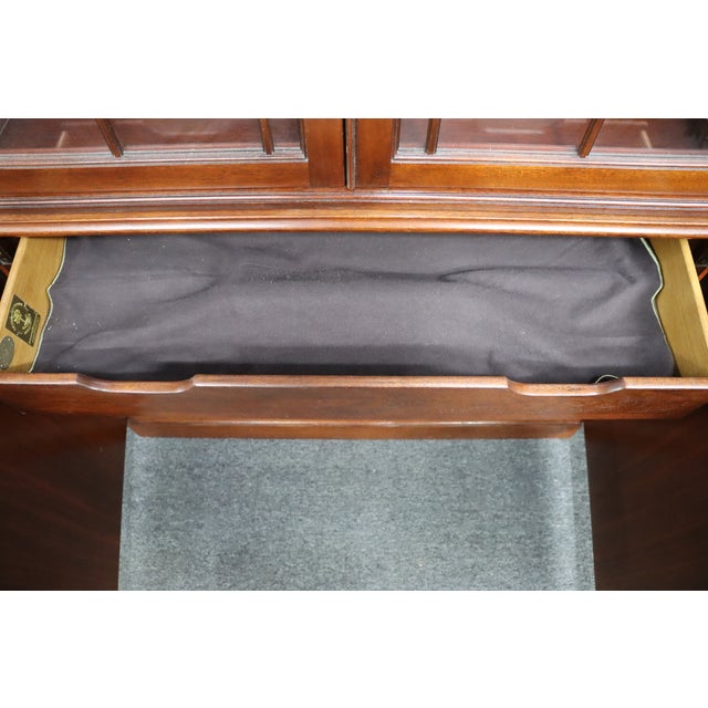 Baker Historic Charleston Mahogany Breakfront For Sale - Image 10 of 12