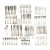 Mid 20th Century Complete Waldorf Astoria Art Deco Engraved Silverware Set For Sale