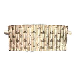 Vintage Large Brass Faux Bamboo Footbath Style Cachepot / Cache Pot / Planter / Jardinere / Wine Cooler, in the Manner of Mottahedeh For Sale