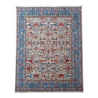 Serapi Bidjar Rug Hand Knotted Persian Wool Rug, 8x10 Vintage Style For Sale