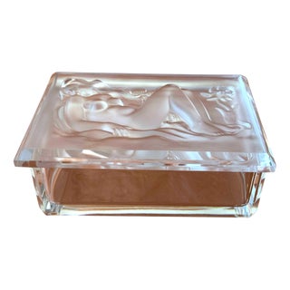 Glass Decorative Jewellery and Trinket Box by H.Hofmann For Sale