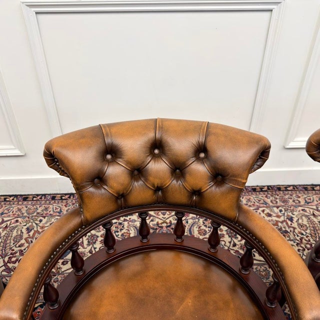 Wood English Chairs from Springvale Chesterfield, Set of 4 For Sale - Image 7 of 16