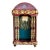 19th Century Italian Carved Polychrome Giltwood & Painted Tabernacle Box or Home Altar For Sale