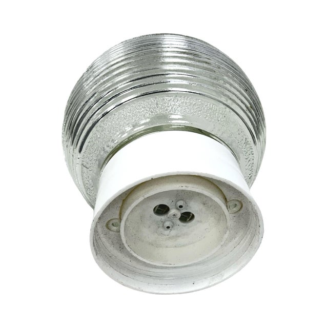 Mid-Century Modern Vintage Wall Sconce | Shade Glassworks Białystok 1974 | New Installation | PRL / Retro For Sale - Image 3 of 8