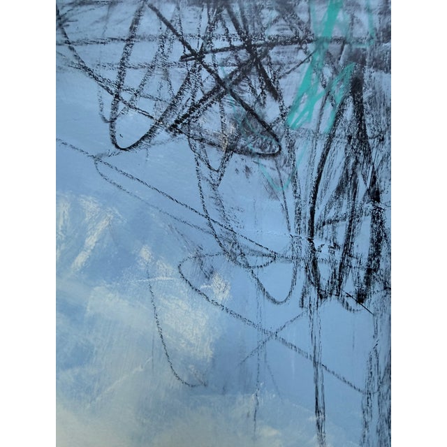 "Static" Contemporary Original Abstract Painting on Paper For Sale - Image 4 of 5