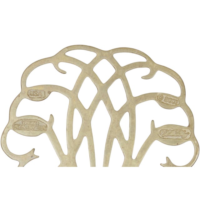 2000 - 2009 Virginia Metalcrafters Scrolled Brass Sconces, Set of 3 For Sale - Image 5 of 5