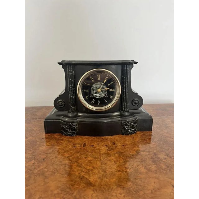 Antique Victorian Eight Day Mantle Clock, 1880 For Sale - Image 9 of 9