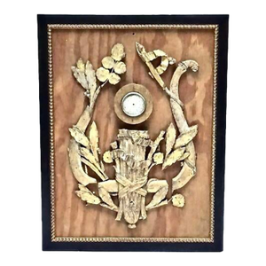 Antique Carved Giltwood Barometer Fragments