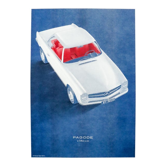 1970 Vintage Car Advertisement, Mercedes Pagode - Gilbert & Sons For Sale