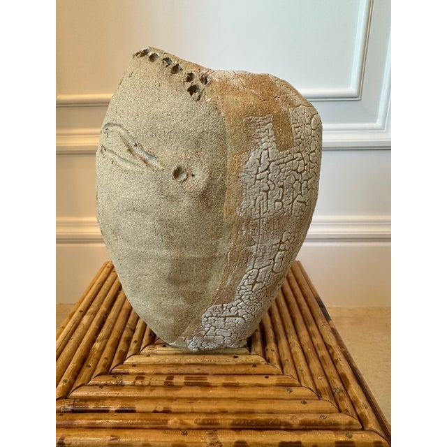 2000 - 2009 Vintage Handmade Folk Art Face Vase Sculpture For Sale - Image 5 of 18