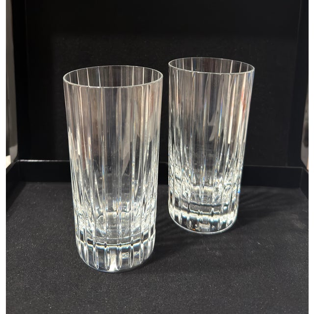 French Baccarat French Crystal Harmonie High Ball Glasses - Pair For Sale - Image 3 of 6