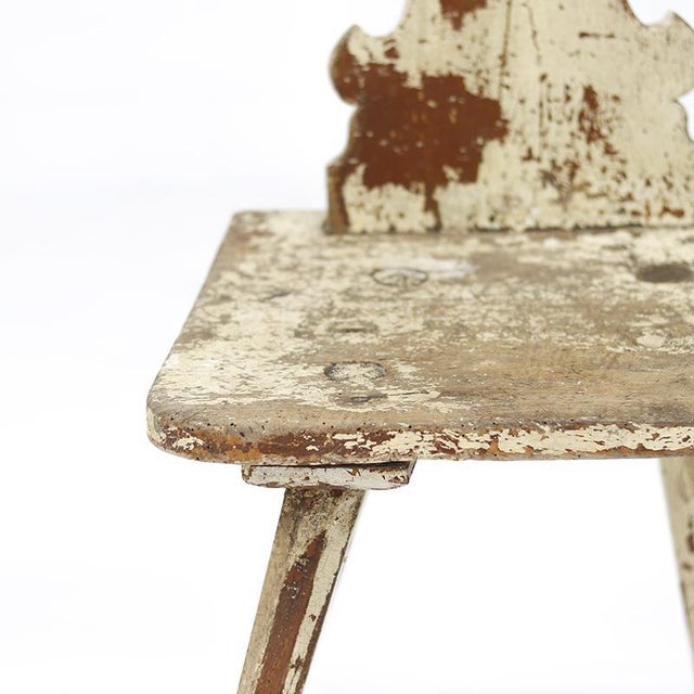 Wood Primitive Folk Art Wabi Sabi Mountain Chair For Sale - Image 7 of 10