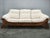 Rare Brutalist three-seat sofa crafted in solid oak and produced in Czechoslovakia during the 1970s. Distinguished by its...