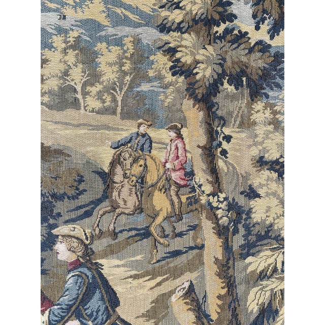 20th Century Wall Tapestry with Hunting Scene For Sale - Image 6 of 7