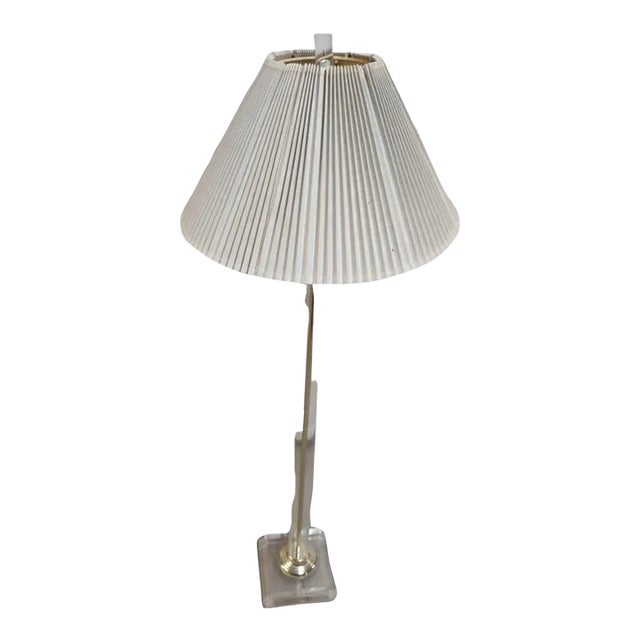 1980’s Mid Century Modern Lucite Acrylic Floor Lamp For Sale