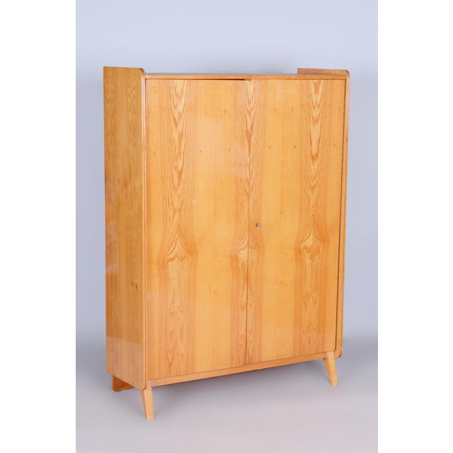 Mid-Century Modern Wardrobe in Ash by Tatra Pravenec, Czech, 1950s For Sale - Image 17 of 17