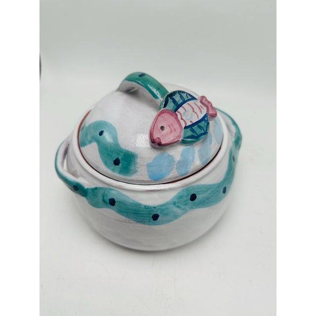 Folk Art Art Studio Pottery, Signed For Sale - Image 3 of 11