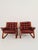 Leather Scandinavian Swedish easy chair, arm chair 1970’s, by Carl-Henrik Spark for Ulferts Sweden The price is for a pair...
