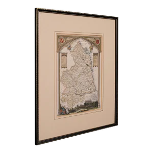 1850's Antique Lithography Map Northumberland