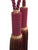 Schumacher Par Vintage French Passementerie Tassel Drapery Tiebacks Burgundy and Gold For Sale - Image 4 of 7