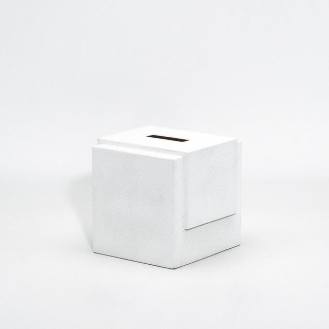 The White Shagreen Tissue Box by R&Y Augousti is a sublime expression of modern elegance and meticulous craftsmanship....