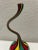Vintage Hand Blown Glass Twisted Bottle Italy For Sale - Image 4 of 4