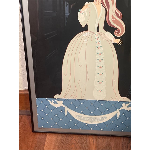 Art Deco Erte La Traviata Mirage Editions Lithograph 1982 Art Deco Reflective Framed For Sale - Image 3 of 5