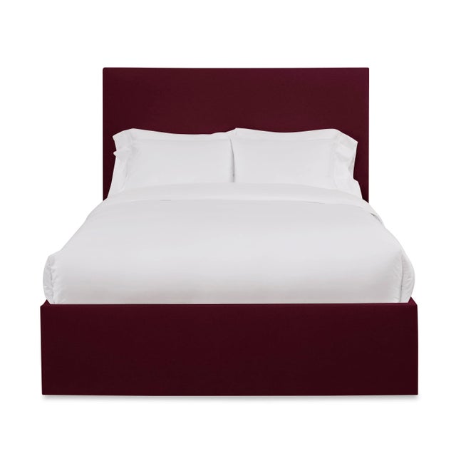 Casa Cosima Hadley California King Bedframe, Wine Velvet For Sale - Image 4 of 4